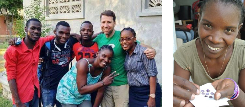 SJC Lapidary Arts Center & Small Business Initiative in Blanchard, Haiti 6 Steve Bridge with Haitian workers