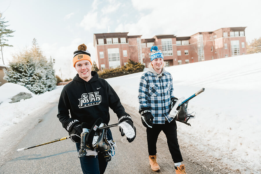 Residential Living 5 ice skate or play hockey on our pond