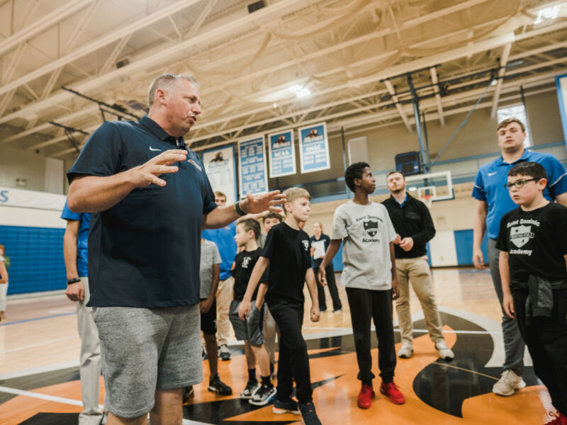 Giving 2 Sport and Exercise science students host the community-based service project: Are you fitter than a 5th grader with local school children.