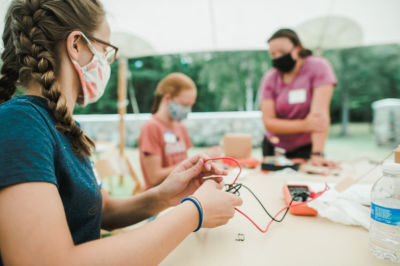 students at a STEM class