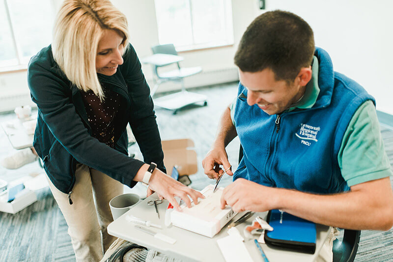 Online learner in on campus workshop