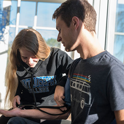 student nurse blood pressure fellow student