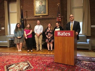 The SJC EcoReps accept their President’s Campus Leadership Award