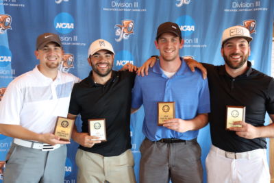 Corey Greenleaf ’16, Zack Graham ’16, Corey McNamara ’16, and Alex Hoyt pose happily