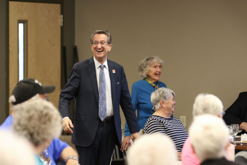 Donato J. Tramuto laughs with SilverSneakers participants