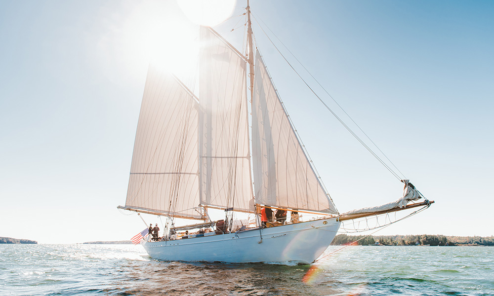 ESS students aboard a schooner