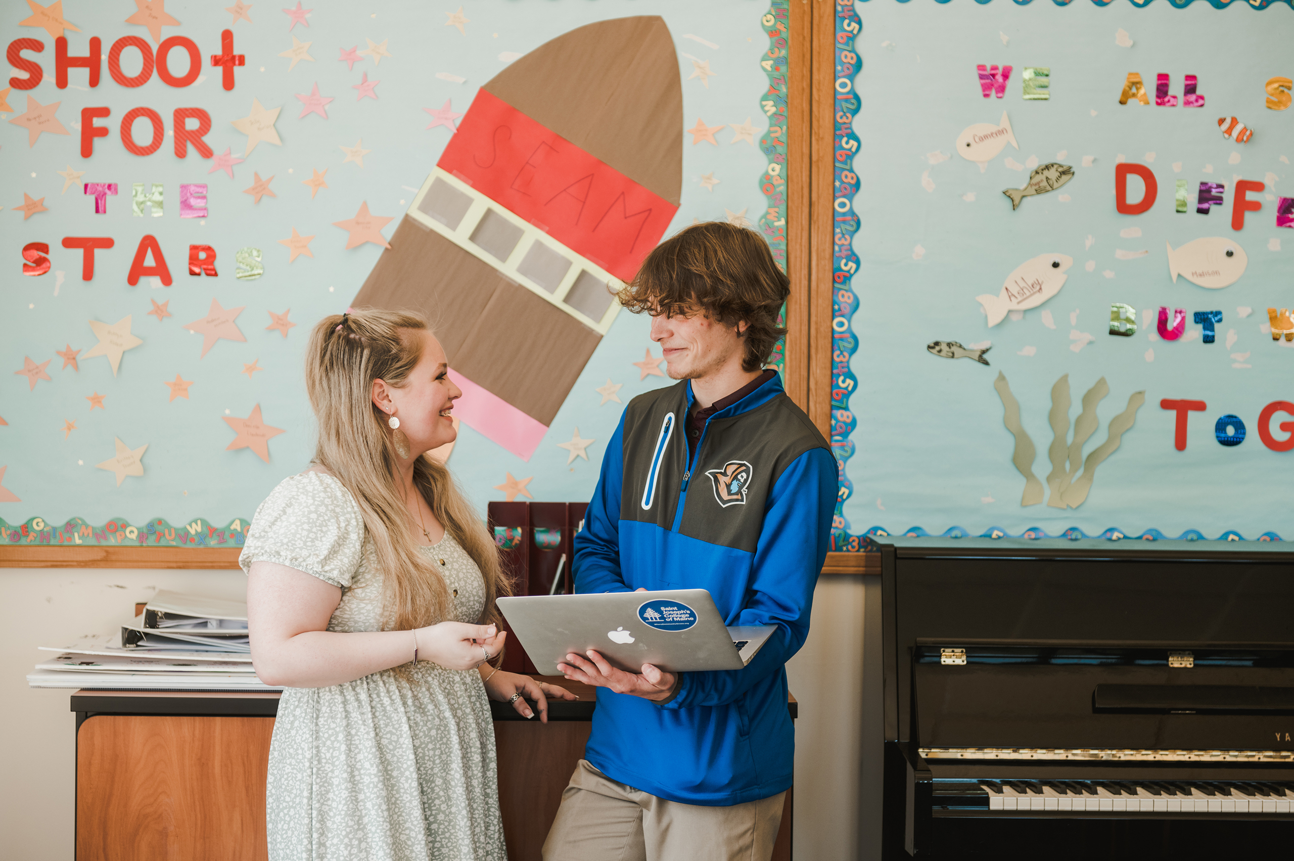 Education students in a discussion