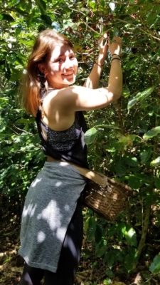 Business Planning With Purpose 2 Hayley Winslow '18 picks coffee beans in Costa Rica