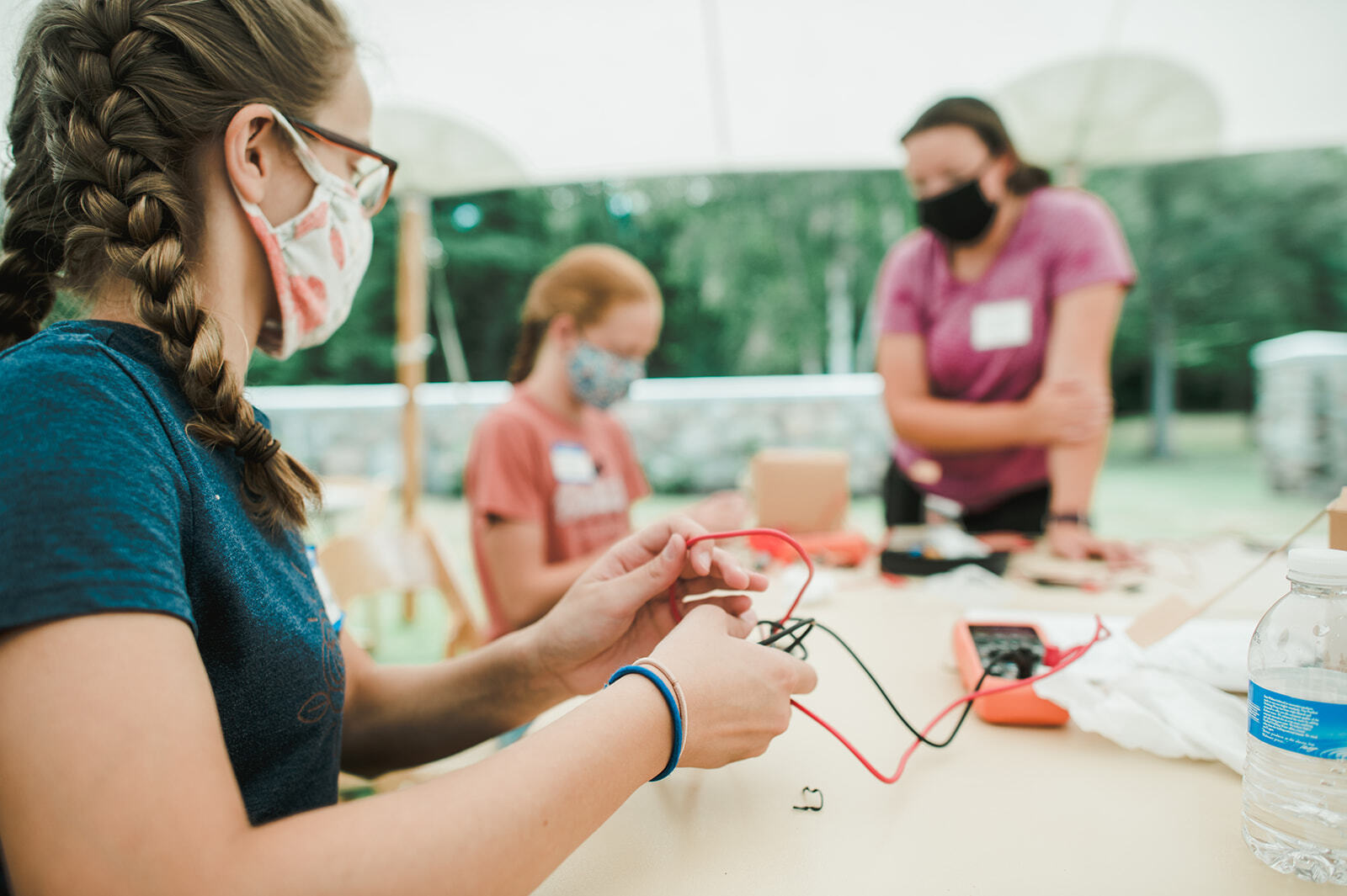 students at a STEM class