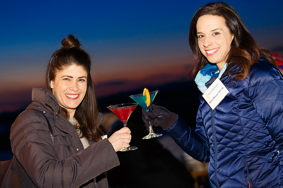 IceBar_2018 2 females with specialty drinks at Ice Bar 2018