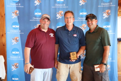 2nd Place Net Mike Coffin, Bob Baiguy, and Eric Curtis ’98 pose with their plaques