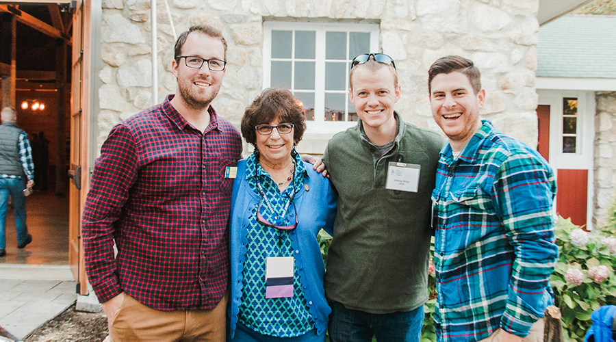 A group of alumni at Monkstoberfest