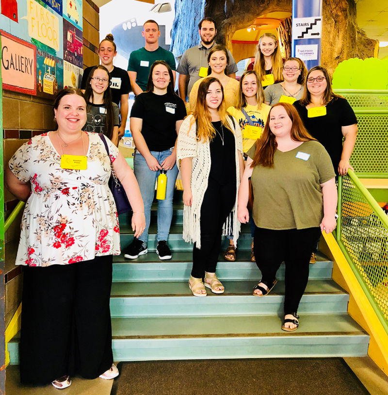 FYE students and Dr. Marion Young after taking a tour of the Portland Children’s Museum and Theatre of Maine.