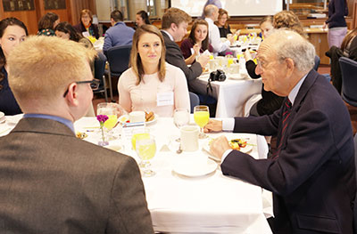 george mitchell breakfast with students