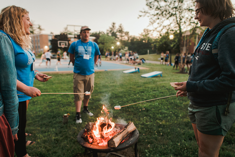 Toasting s'mores