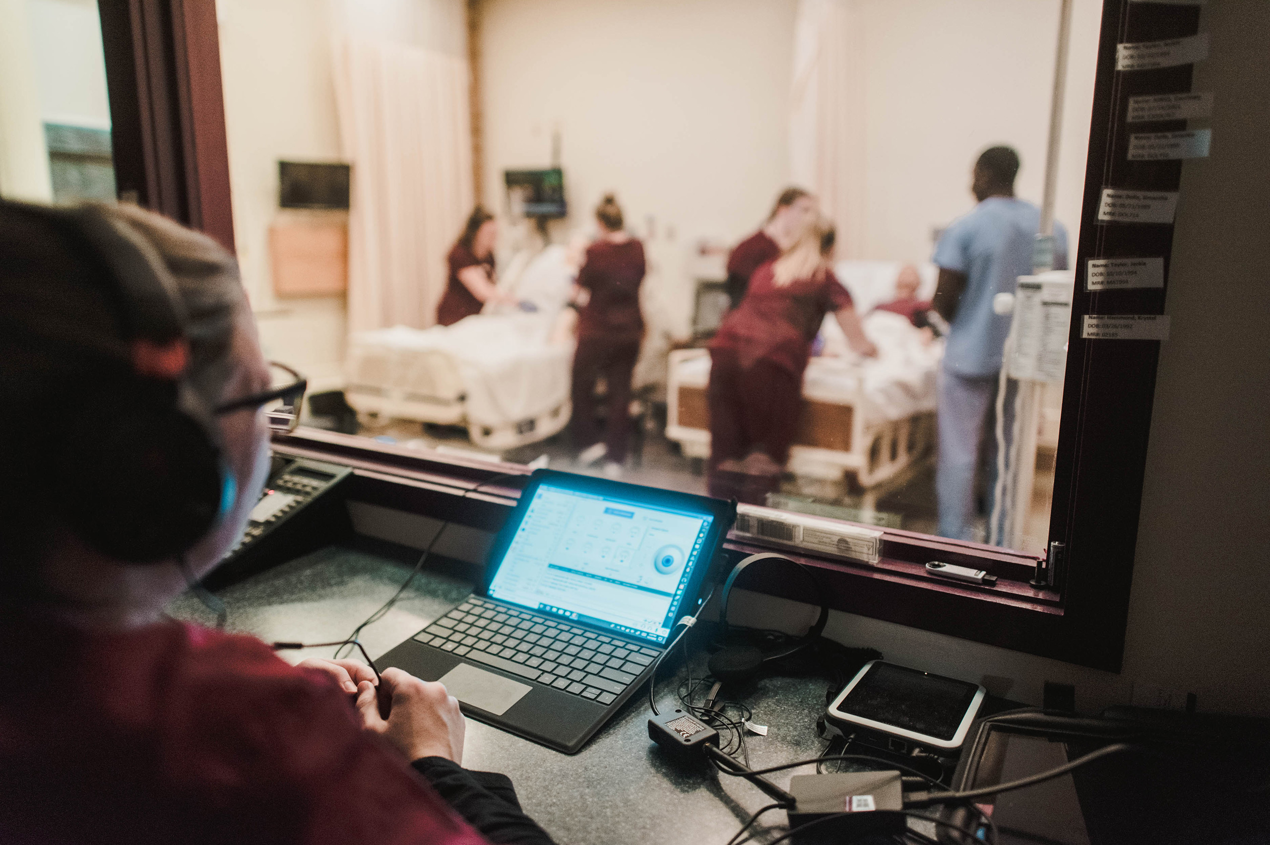 Nursing professor "play" the simulation people for nursing students